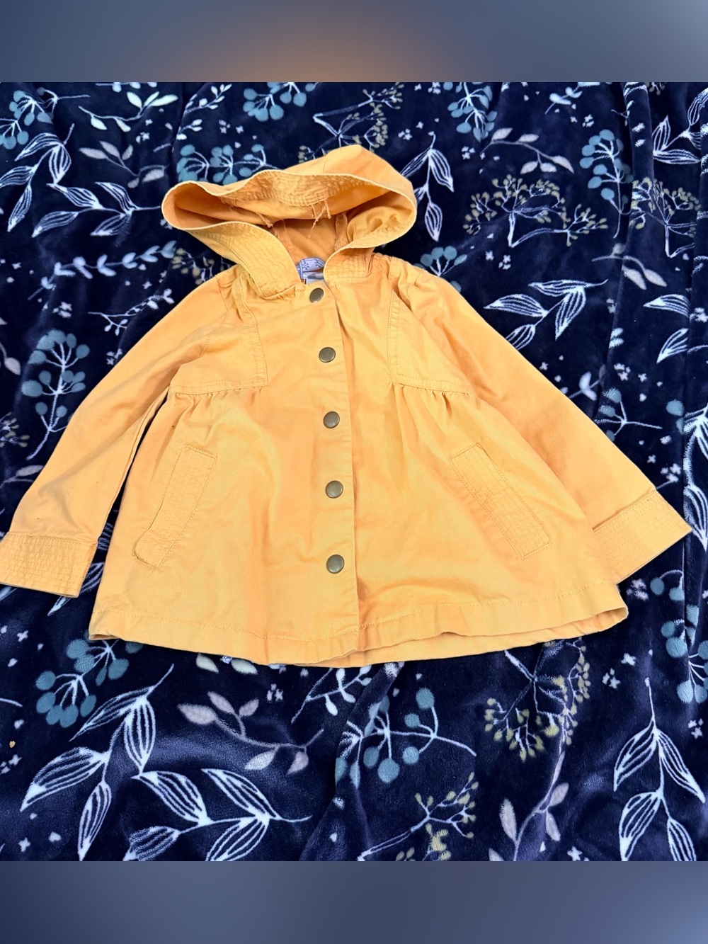 Rachel Zoe Hooded Swing Raincoat in Mustard